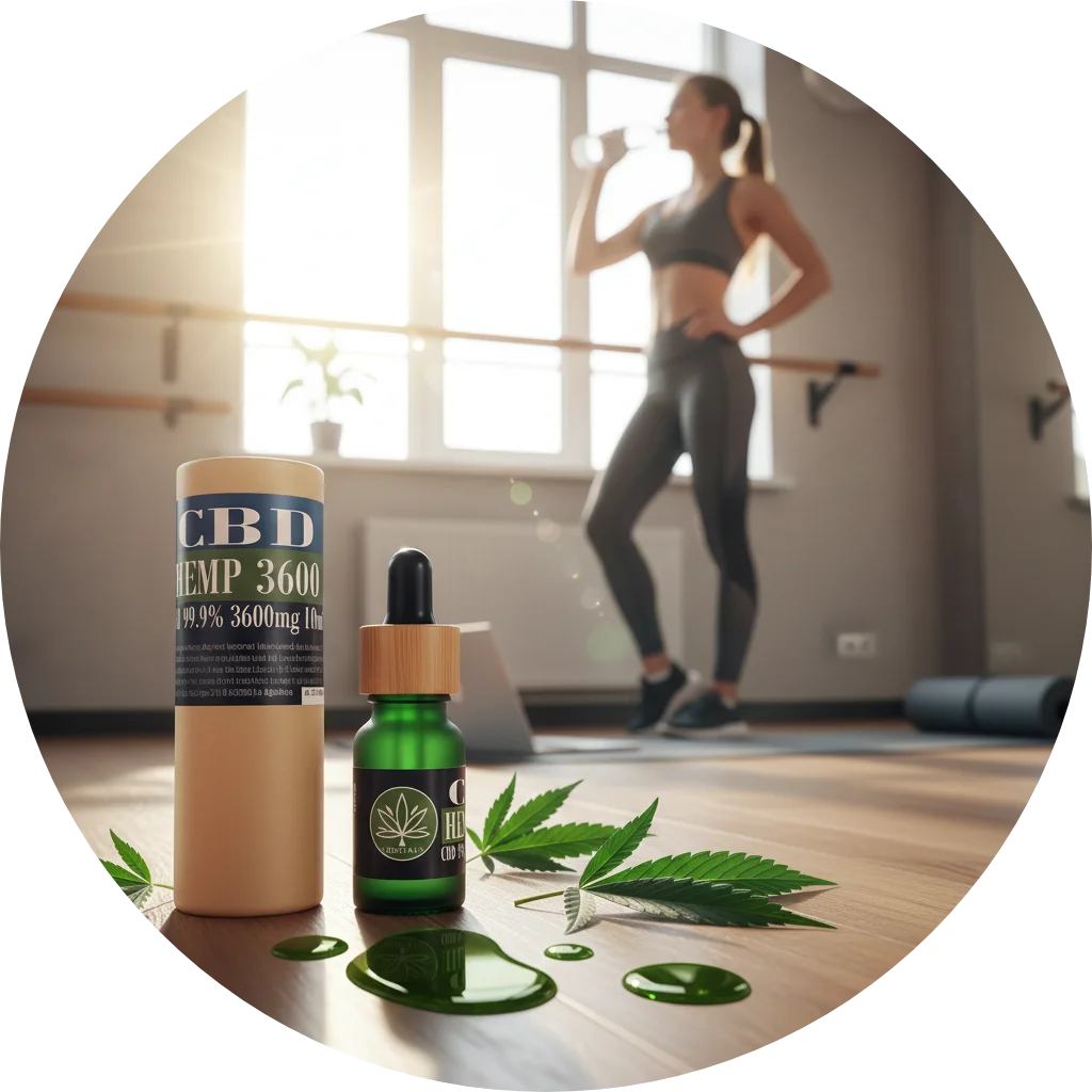 CBDITALY CBD Hemp Oil 36% SPORTLINE pudeli detailvaade kanepipõhisest spordilisandist