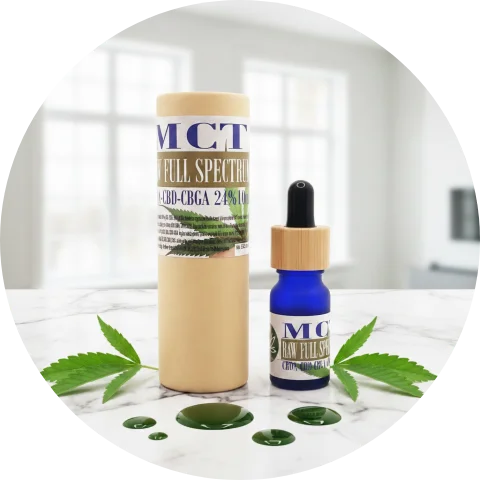 CBD+CBDA õli 24% RAW FULL SPECTRUM lähivõte — kõrge kontsentratsiooniga töötlemata kanepilisand CBDITALY