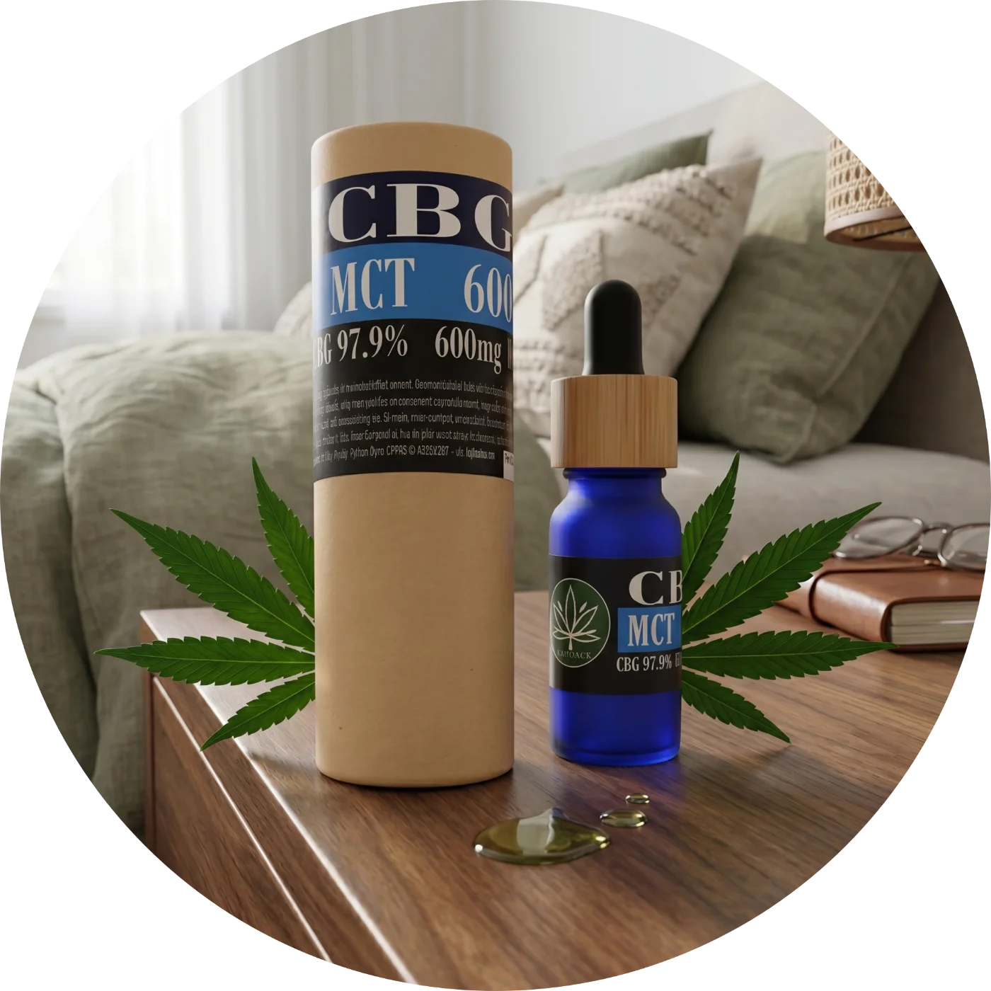 CBG 6%, MCT oil, THC free, SPORTLINE