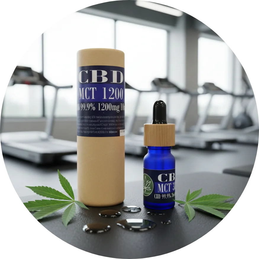 CBDITALY CBD 12% MCT-oli THC-vaba SPORTLINE pudeli detailvaade heaoluõlist