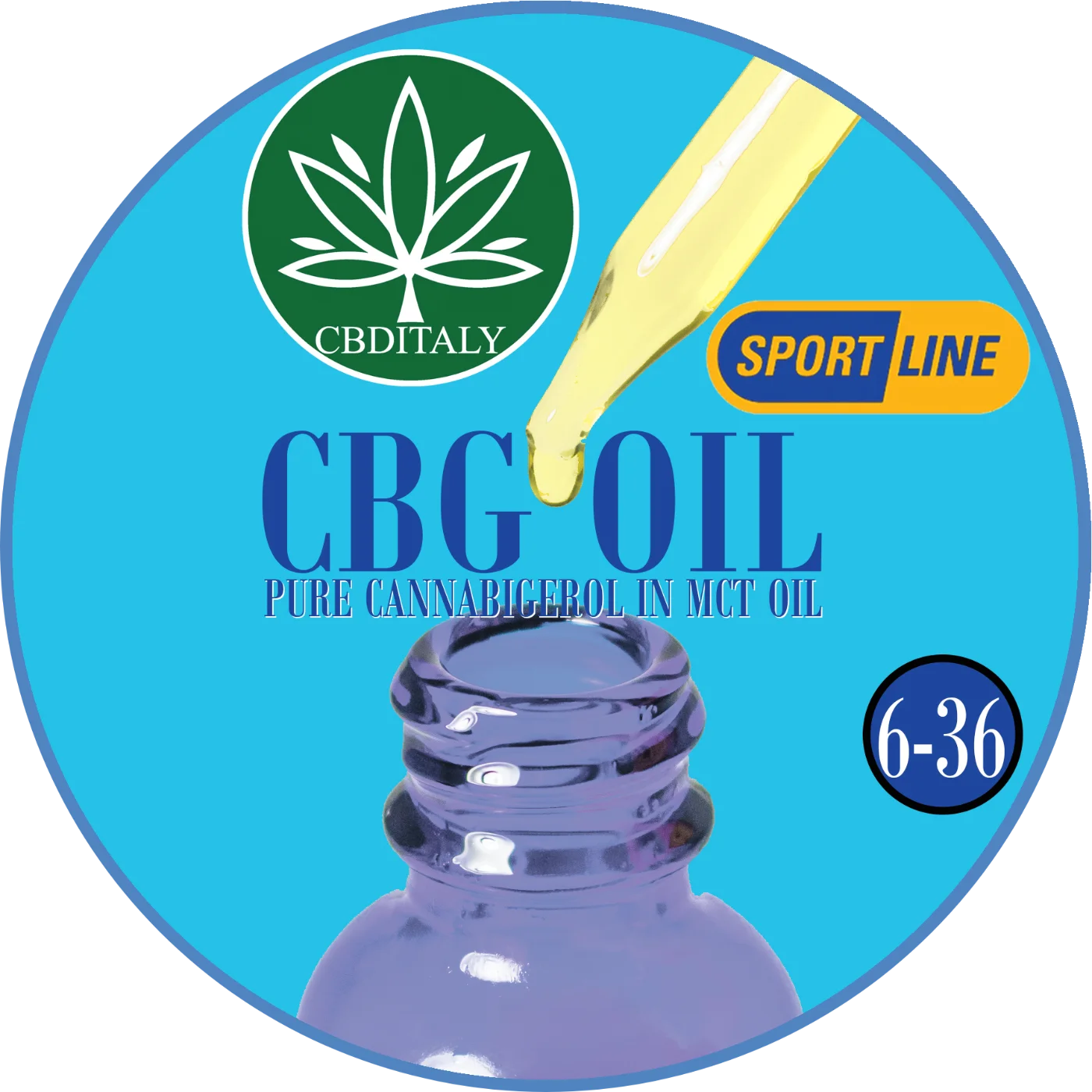 CBG 6-36%, MCT oil, THC free, SPORTLINE