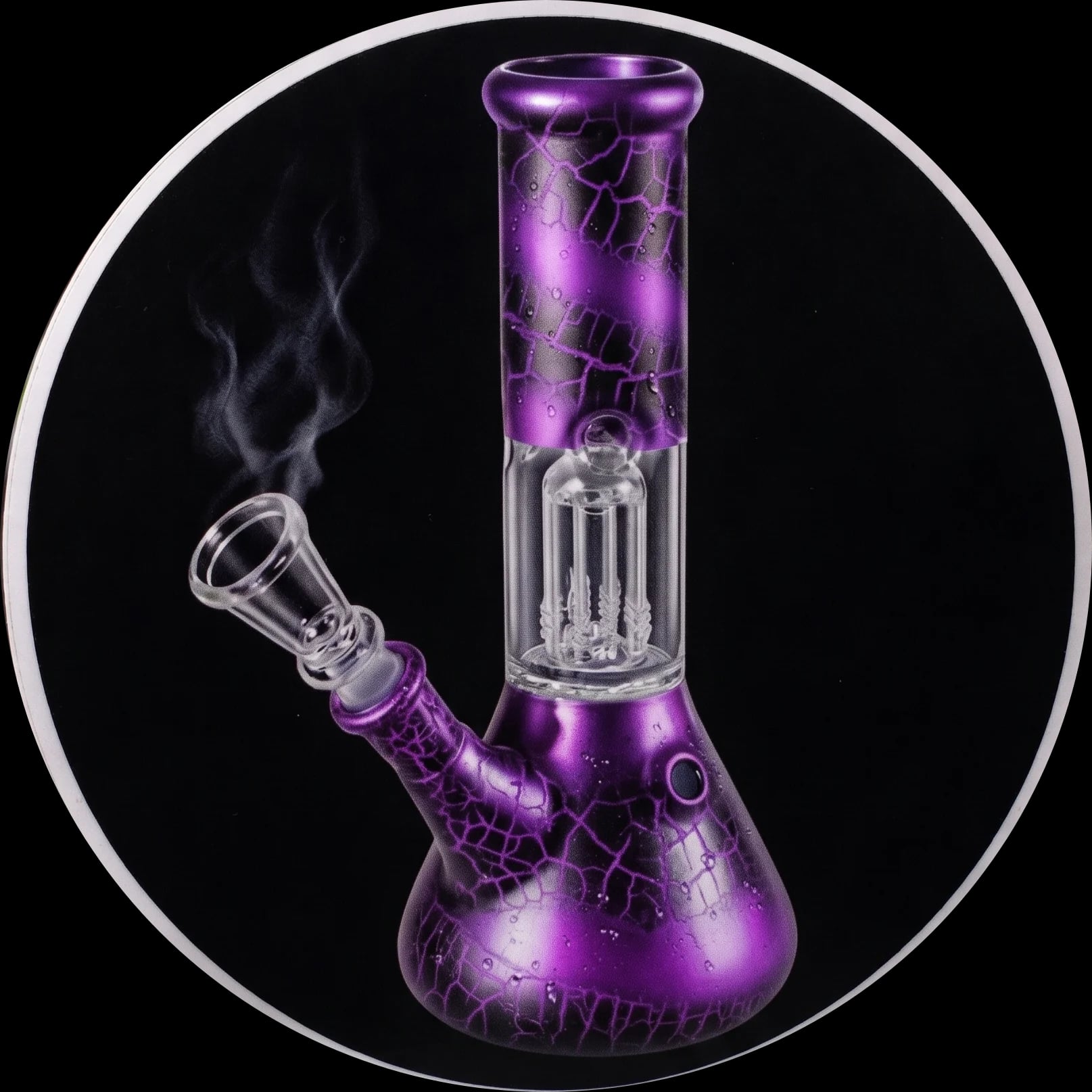 Ice Bong with Dome Perkolator Violet