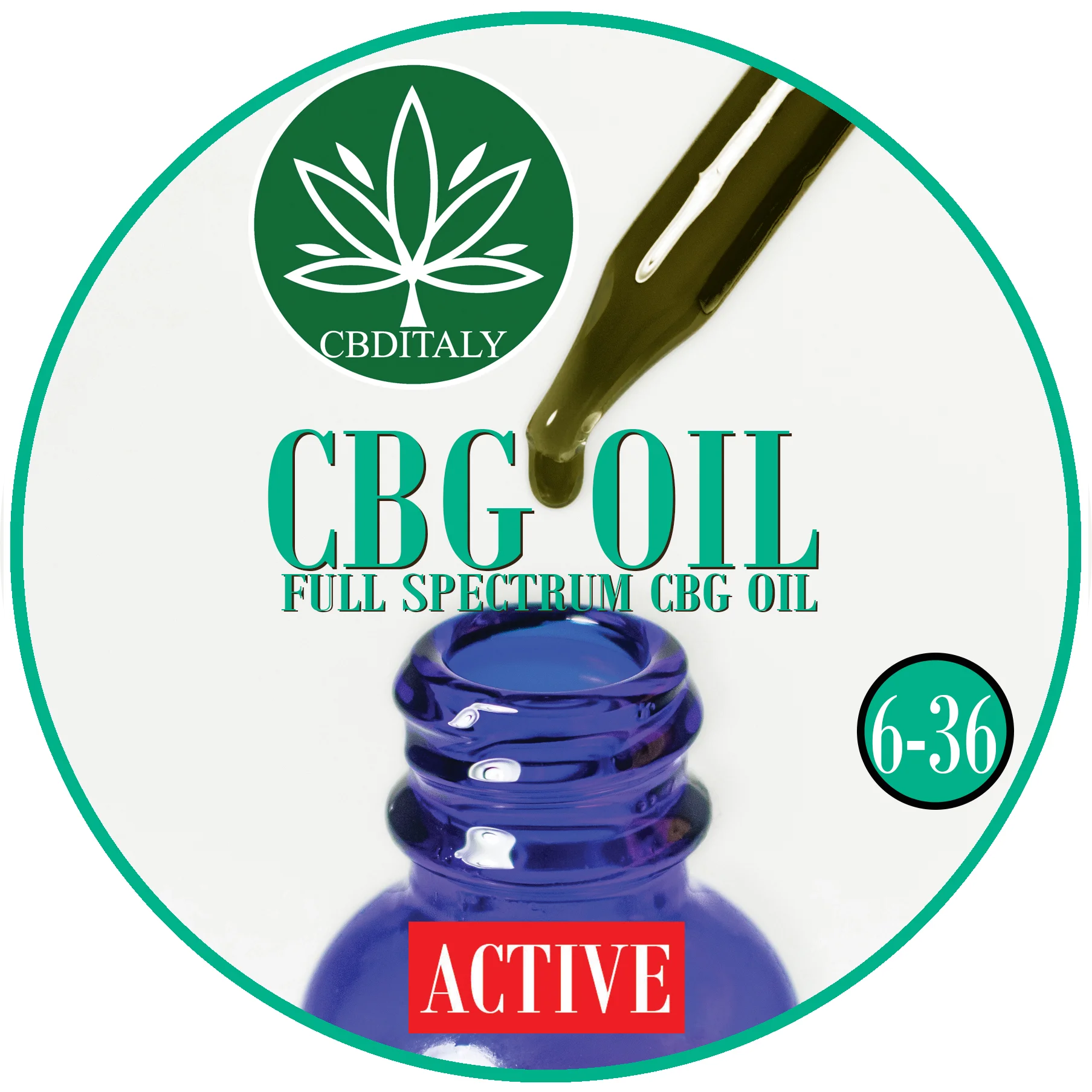 CBDITALY CBG Cannabis õli 6-36% ACTIVE FULL SPECTRUM kanepilisandi toote ülevaatepilt