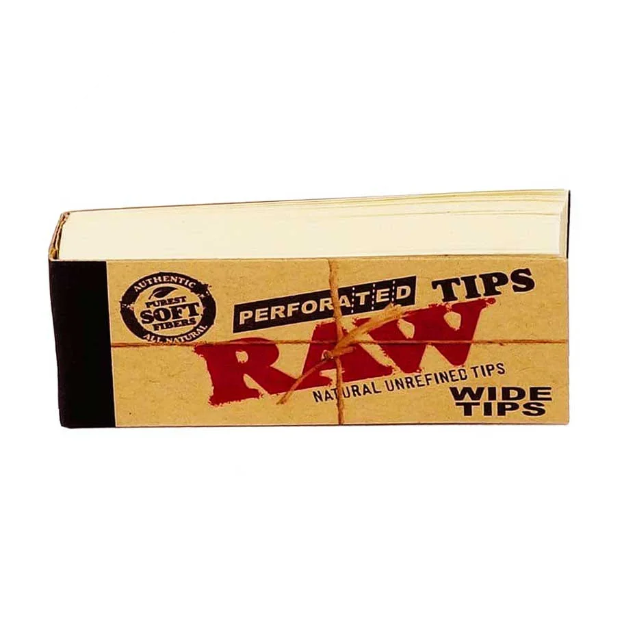 RAW Wide Perforated Tips 58 × 25 mm | CBDITALY