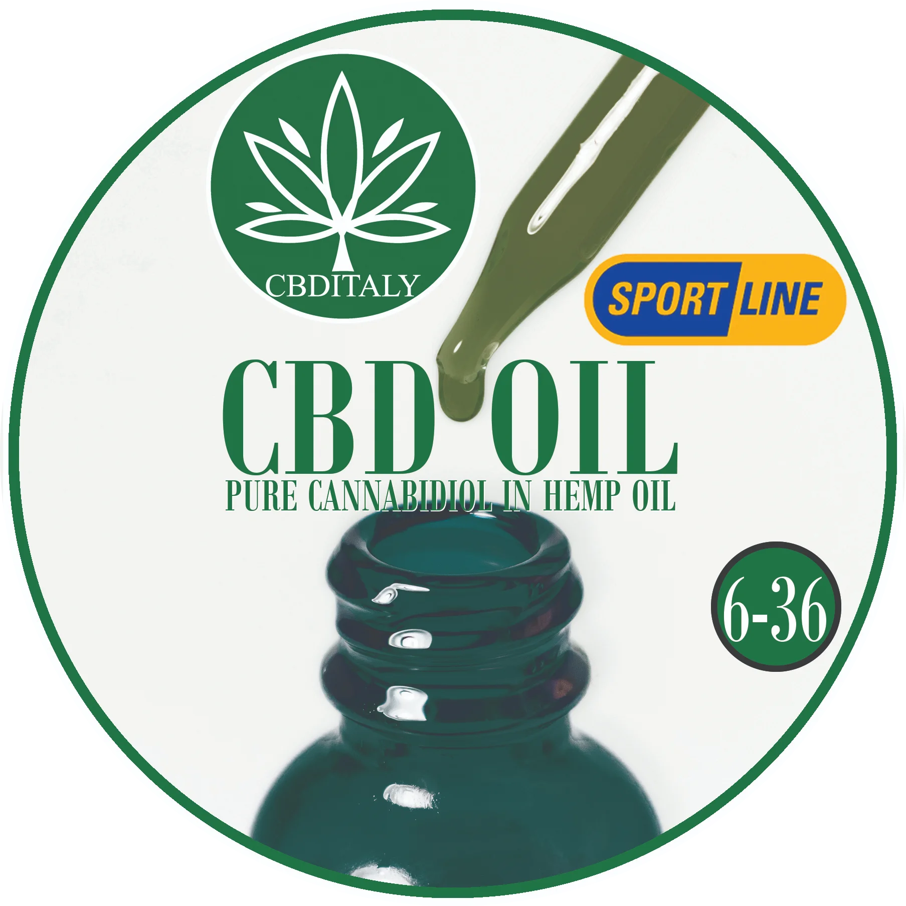 CBDITALY CBD Hemp Oil 12-36% SPORTLINE kanepipõhise spordilisandi toote ülevaatepilt